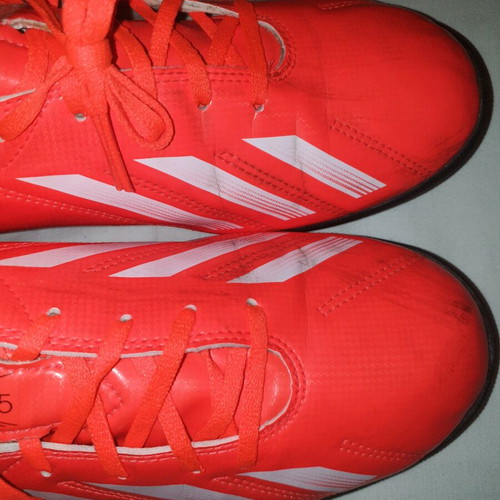Adidas F10 Football Shoes used, size 42 2/3, red-orange indoor training