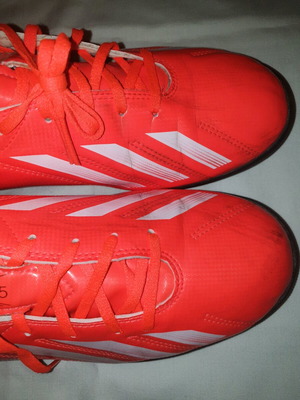 Adidas F10 Football Shoes used, size 42 2/3, red-orange indoor training