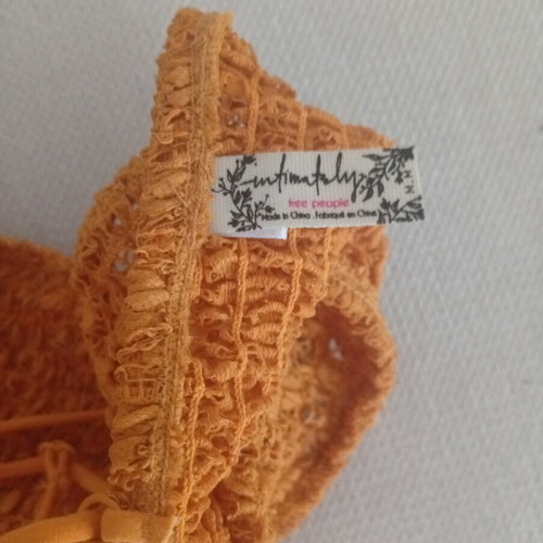 Free People Miss Dazie Crochet Lace Bralette like new, mustard