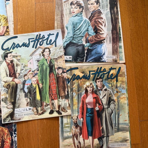 Italian magazines used, pack of 9, 1950s