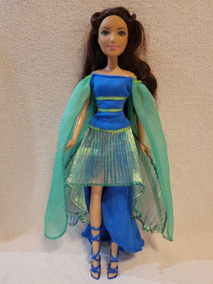 Κούκλα Barbie μούσα της μουσικής μεταχειρισμένη, μπλε