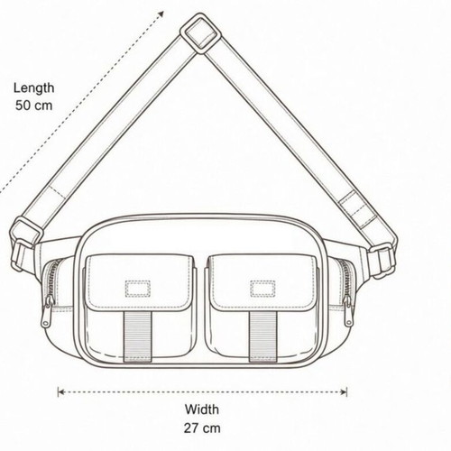 H&M beige crossbody bag, miniature
