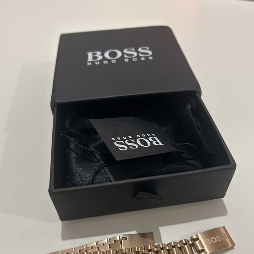 Hugo Boss men's bracelet rose gold plated stainless steel