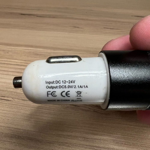 Adapter with 2 charging ports used