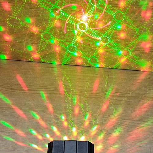 LED Laser Party Light with Sound Control and USB Power, New
