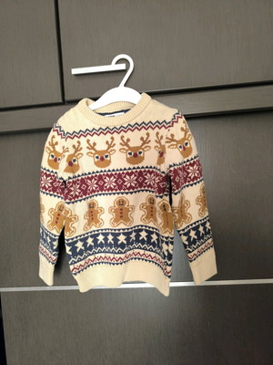 Sinsay Christmas sweater like new, No5, beige and red