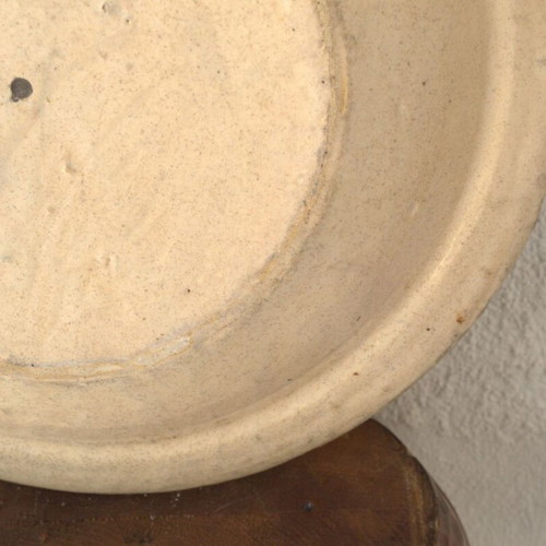 Antique ceramic plate from Apulia late 19th century used