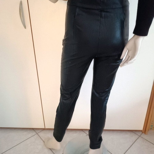 Stradivarius women's black leather-look pants M like new with minimal wear