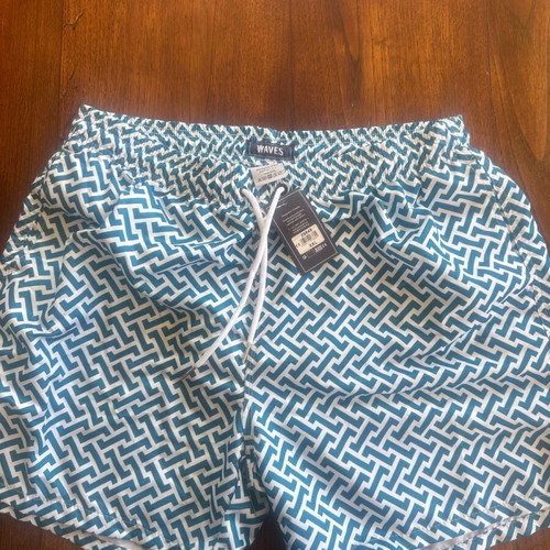Waves men's swim shorts petrol-white multicolor