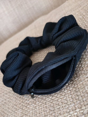 Scrunchie με κρυφό τσεπάκι και φερμουάρ, καινούργιο