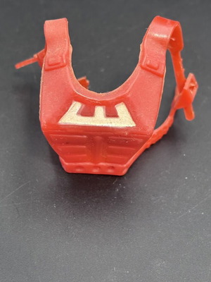 Vintage 1982 Mattel Masters of the Universe Zodac Red Armor Harness used, damaged