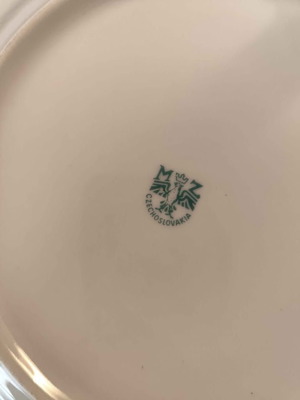Vintage Czechoslovakia dinnerware set like new