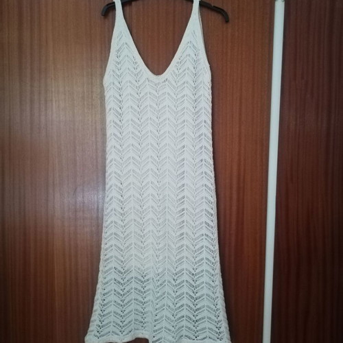 Midi dress size S like new, beige/cream with lining