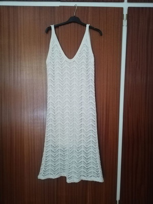 Midi dress size S like new, beige/cream with lining