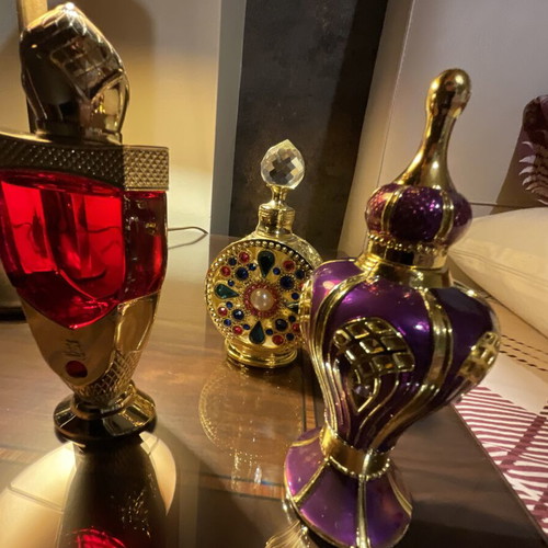 Collectible decorative perfume and essential oil bottles set of 3