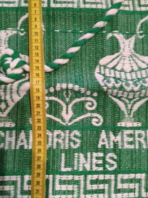 Chandris America Lines υφαντό ταγάρι σε πράσινο και λευκό