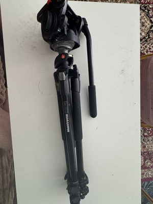 Manfrotto 190XPROB τρίποδο με υδραυλική κεφαλή βίντεο 501HD και τσάντα μεταχειρισμένο