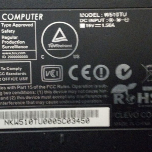 Mini Laptop TurboX W510TU used non-working for parts or repair