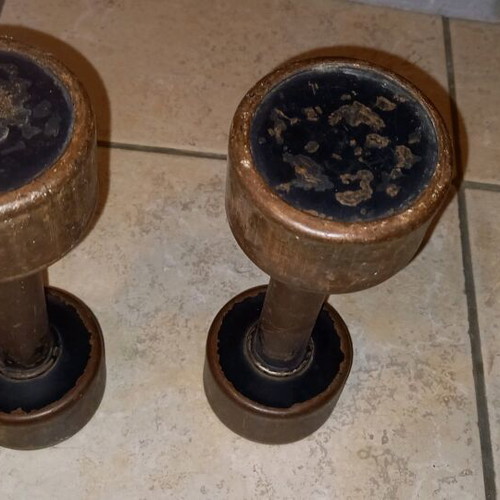 Dumbbells used, set of 2 pieces about 2 kg each