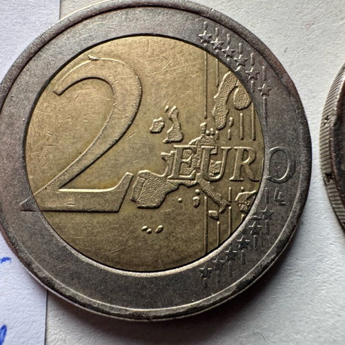 Ellas euro 2002 used coins with variety errors