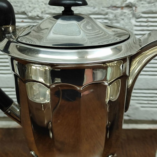 Silver-plated 3-piece tea set Sheffield England like new