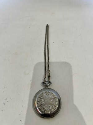 Molnija vintage Soviet collectible pocket watch used, 6x4.5 cm