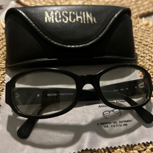 Moschino Vintage Sunglasses like new black with clear lenses