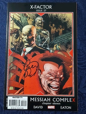 X-Factor #27 comic used with Peter David signature