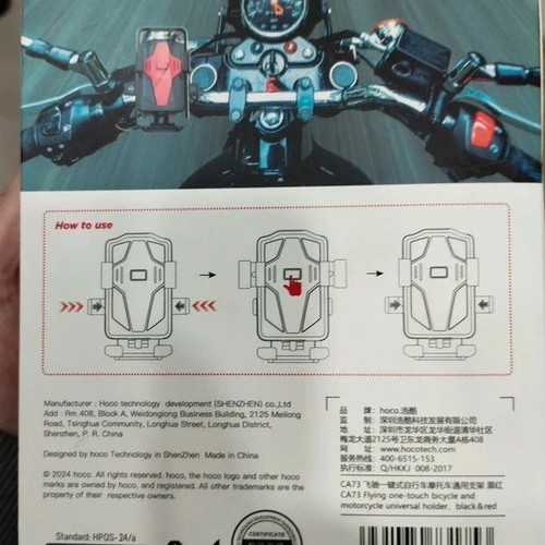 Hoco CA73 Flying One-touch Bicycle Mount New