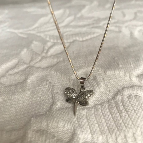 14K Gold Dragonfly Necklace used with zircon