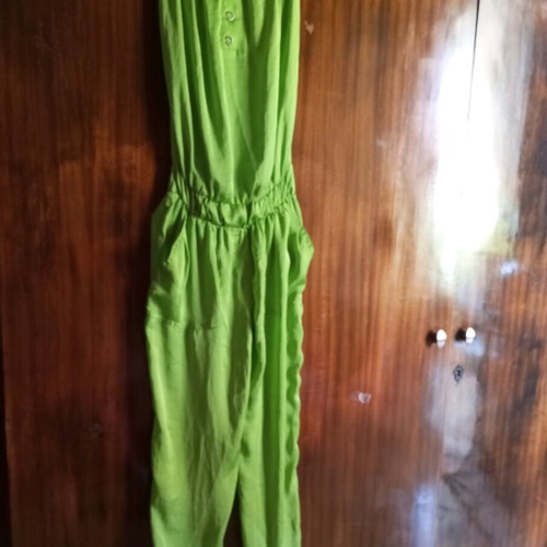 Paranoia strapless jumpsuit green like new, size S