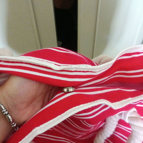 Cotton beach bag, red