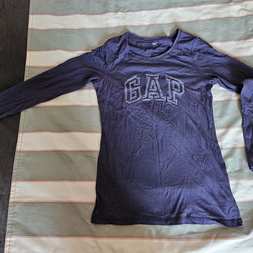 GAP women's long-sleeve shirt, S/M, blue