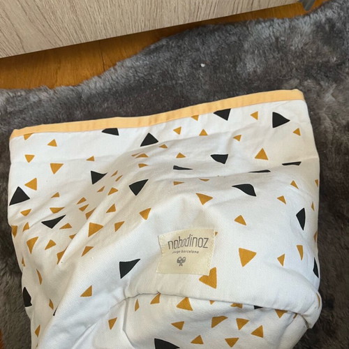 Nobodinoz storage bags cotton pouches beige and black