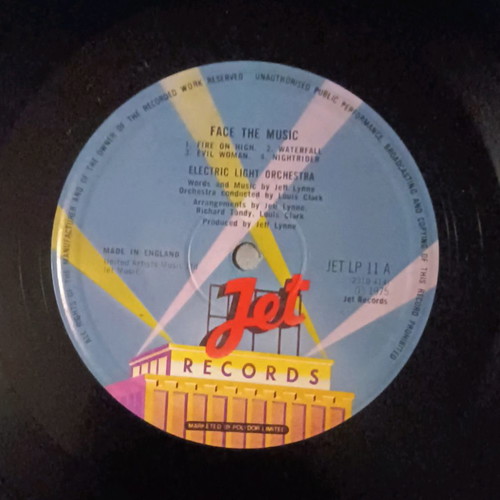 ELO Face The Music LP used, 1975, Made in England