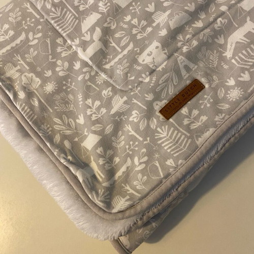 Little Dutch Baby cotton blanket used gray 110x140cm