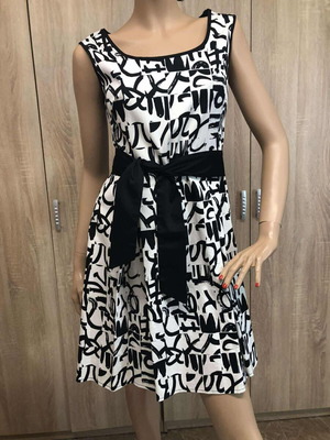 Φόρεμα Gianni Rodini καινούργιο, άσπρο-μαύρο, μέγεθος S/M