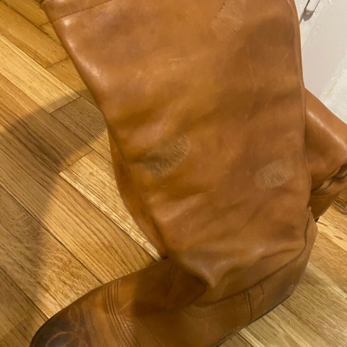 Leather cowboy boots brown size 38 like new