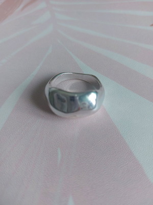 Stainless steel ring silver like new