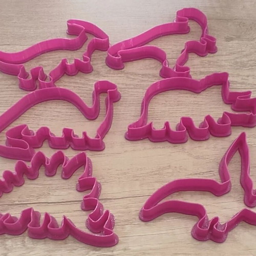 Dinosaur cookie cutter set new, 6 pieces, Premium PETG