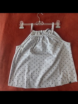 Hype strap top like new, white and turquoise, size S