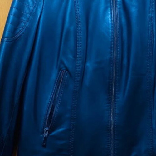 Leather jacket like new, modern, black, size XXL