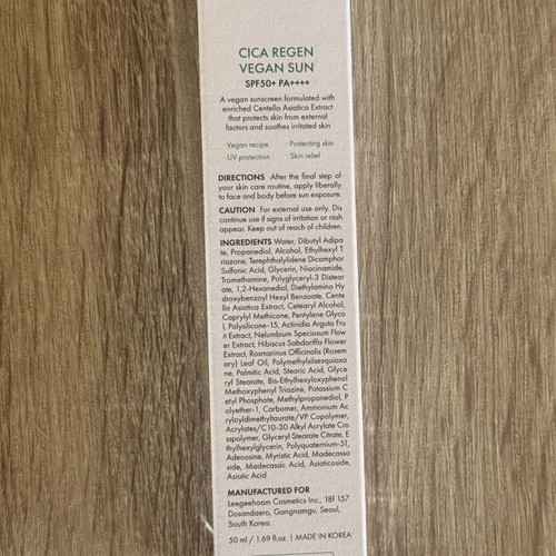 Dr Ceuracle Cica Regen Vegan Sun SPF50+ new sealed
