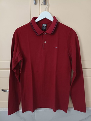 Tommy Hilfiger men's shirt used, size M, red, cotton