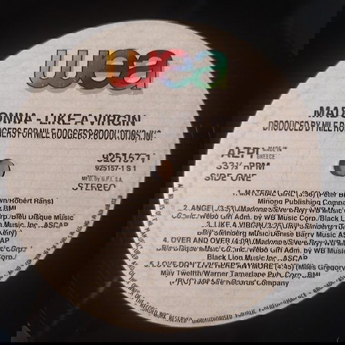 Madonna Like A Virgin LP винил в отлично състояние