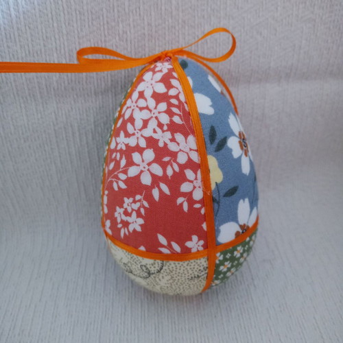 Decorative egg mix and match used, green blue orange