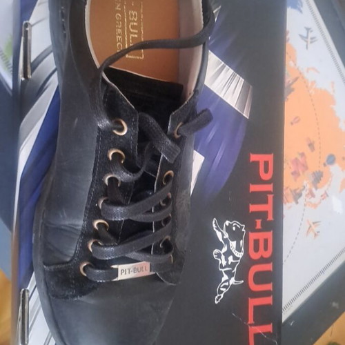 Pit-bull leather shoes, black, size 44