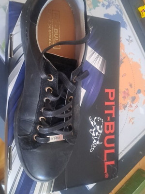 Pit-bull leather shoes, black, size 44