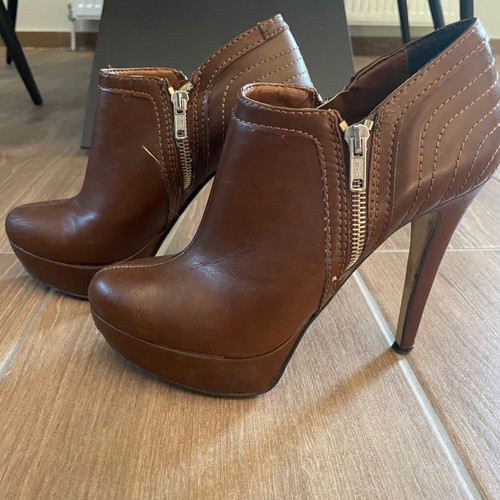 Sante leather ankle boots used, brown, size 38