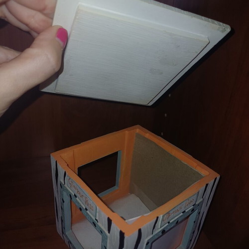 Vintage wooden decorative box with photo frames, Glamour Puss